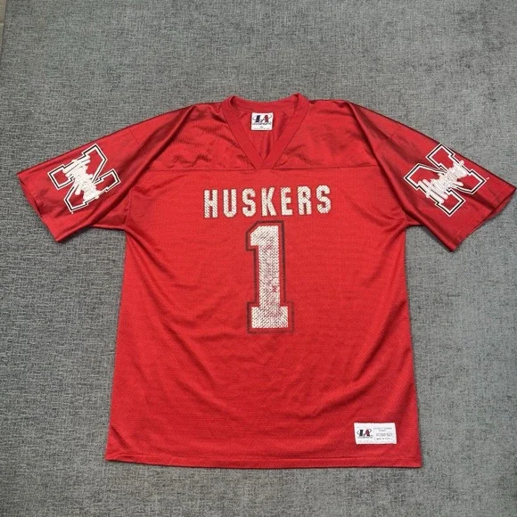 Vintage Nebraska Cornhuskers Football‎ Jersey Logo Athletic Mens XL Made In USA - Picture 2 of 11